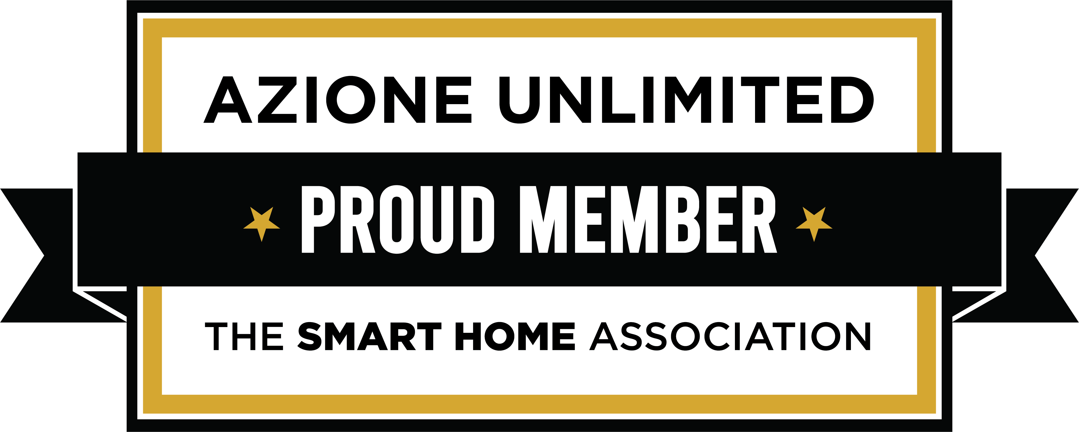 Azione Proud Member Logo Black Banner